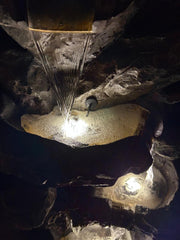 Rock Pool Water Feature Slate Effect Garden Light Up LED Outdoor Decor Gift12