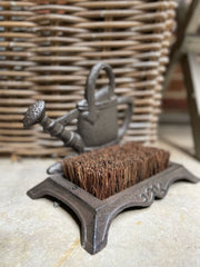 Cast Iron Watering Can Boot Scraper Brush Shoe Welly Boot Cleaner Garden Gift5