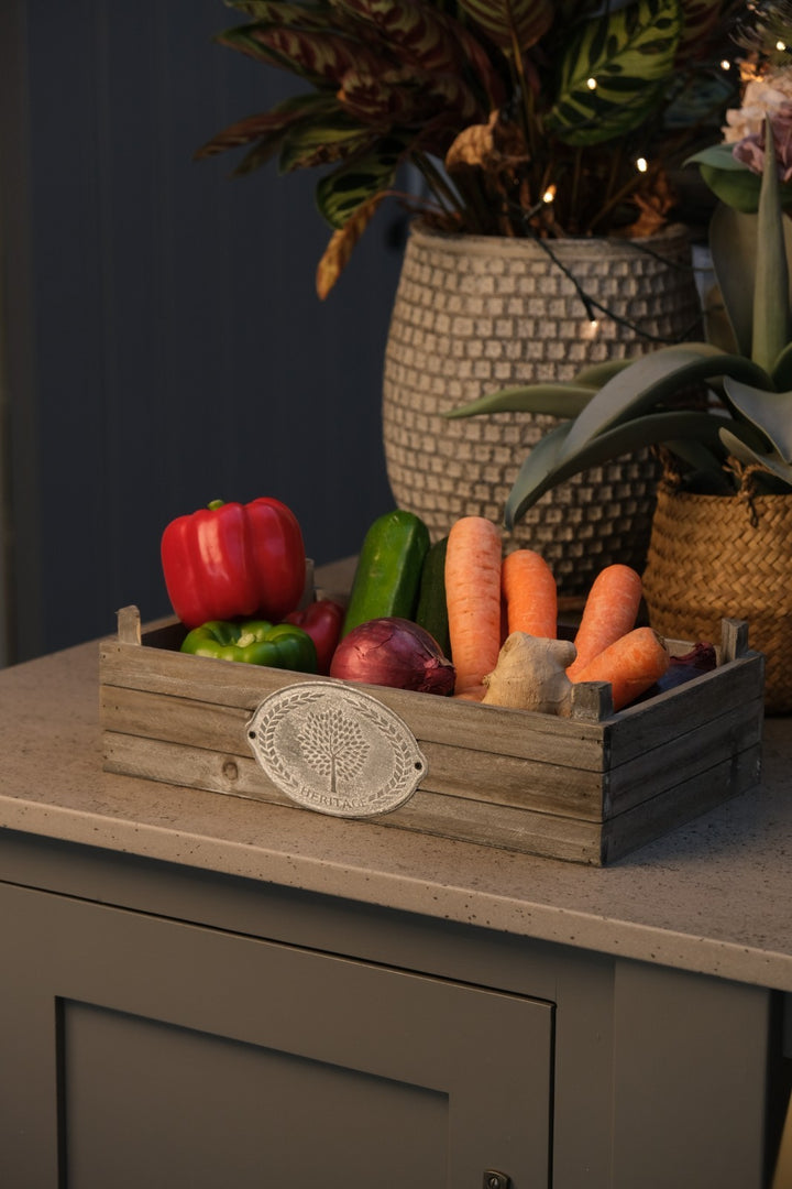 Heritage Set of 3 Wooden Nesting Storage Crates Rustic Grey Vintage Style Box4