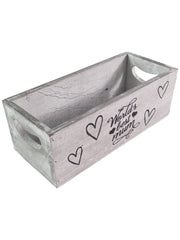 Best Mum Ever Double Sided Hamper Grey Gift Box Storage Wood Crate 2 Sizes19