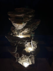 Rock Pool Water Feature Slate Effect Garden Light Up LED Outdoor Decor Gift11