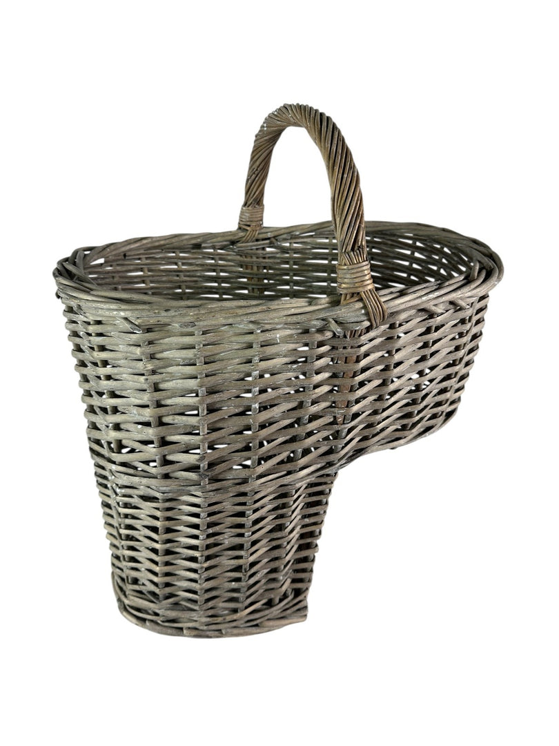 Driftwood-wash Wicker Willow Stair Basket with No Liner Home Stairs Storage Tidy11
