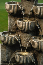 Sparkling Jugs Water Feature Cascading Garden Light Up LED Outdoor Decor Gift6