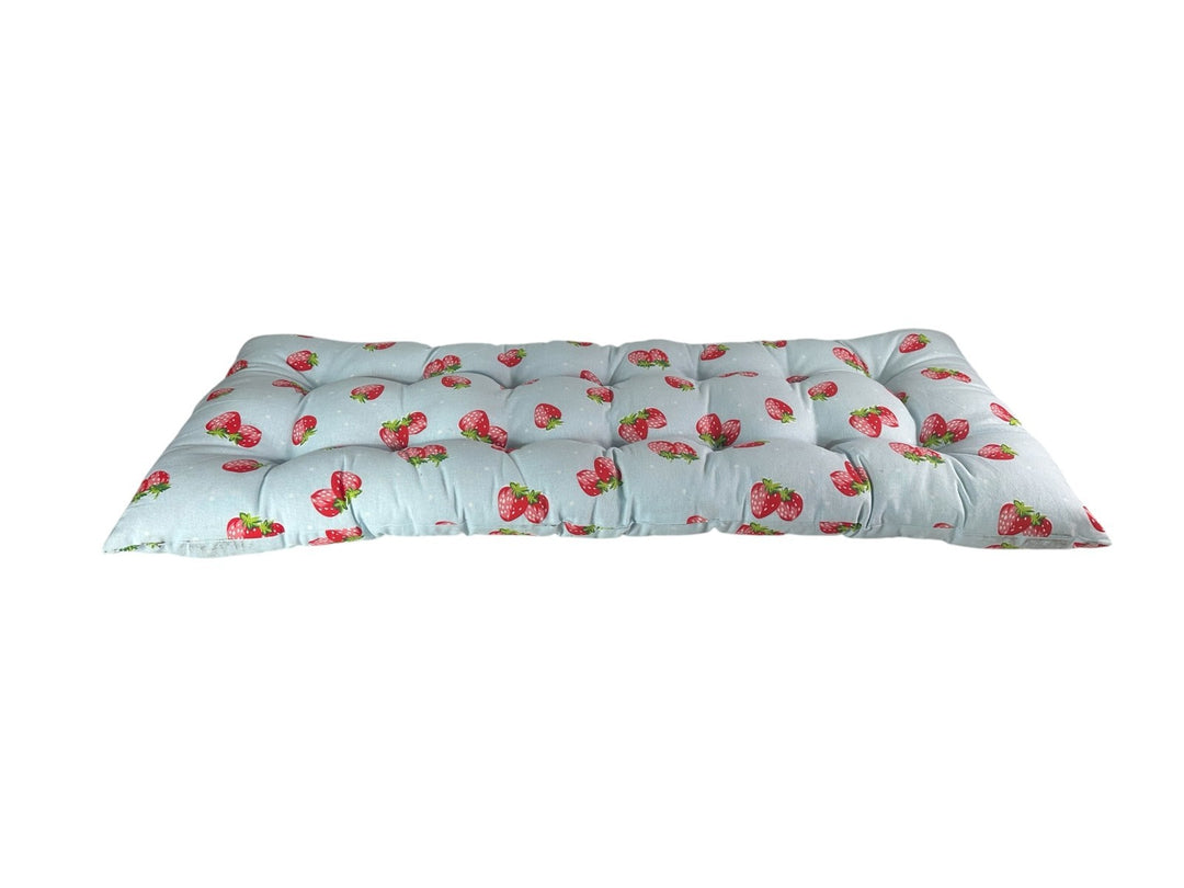 Summer Strawberry Blue Bench Seat Pad Cushion Garden Outdoor 110cm x 50cm22