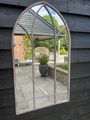 Dorchester XL Solar Powered Gothic Arch Garden Mirror LED Outdoor Wall Decor12