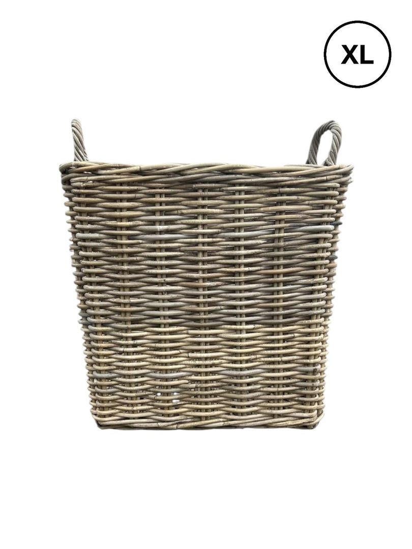 NEW Square Kubu Wicker Rattan Log Storage Handmade Traditional Basket Home Decor23