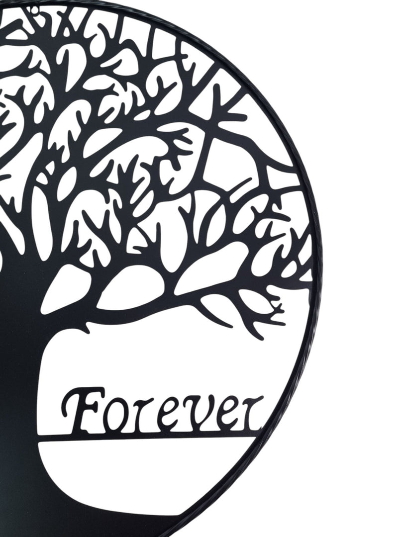 40cm Wall Art Black Tree of Life 'Family Forever' Garden Home Decoration Gift5