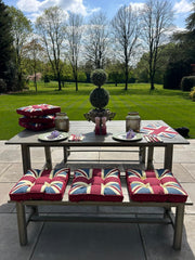 Set of 4 Union Jack Cotton Napkins British Flag Table Napkins Reusable Washable7