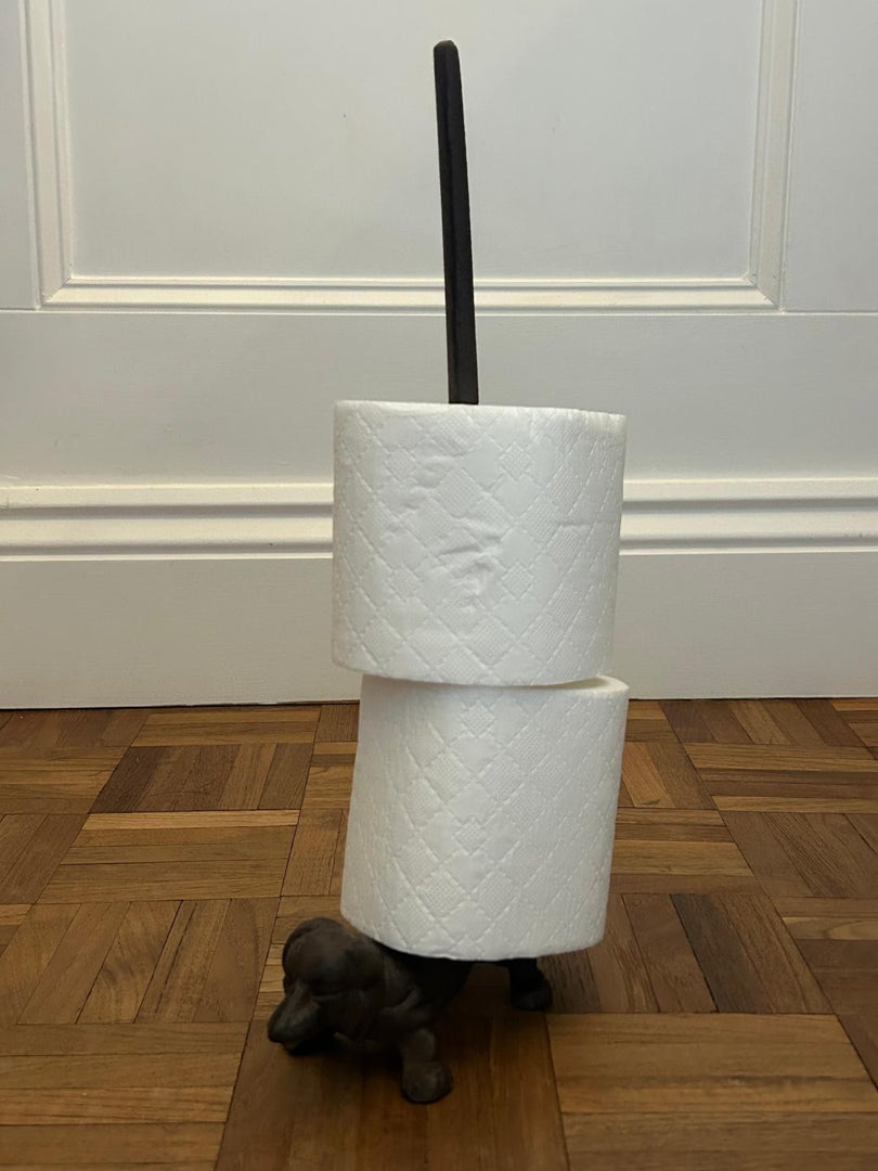 Cast Iron Dachshund Kitchen Roll Holder Paper Towel Stand Sausage Dog Door Stop5