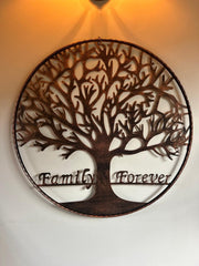 Large Bronze Family Forever Metal Garden Outdoor Wall Art  Plaque 80cm Diameter6