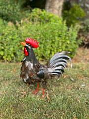 Decorative Dark Brown Metal Cockerel Rooster Garden Outdoor Lawn Ornament Decor8