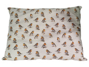 Robin Beige Nature Bird Floor Cushion Red Blue Dog Bed Christmas Indoor Gift18