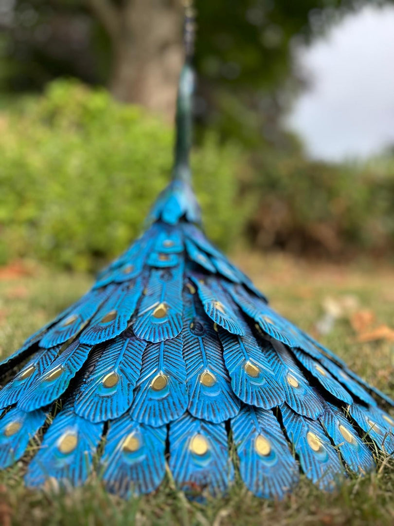 Tail Down Decorative Peacock Bird Animal Metal Garden Giftware  Ornament11
