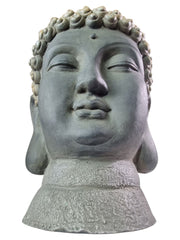 Extra Large Brown Charcoal Buddha Head Garden Gift Decor Decoration Ornament