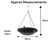Hanging Classic Bird Bath Water Bowl Seed Nut Feeder Garden Outdoor Decoration