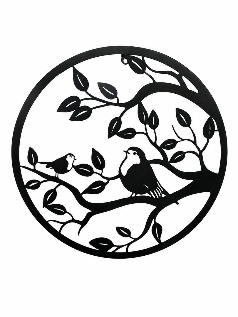 40cm Wall Art Black Robins Robin Bird Nature Garden Home Gift