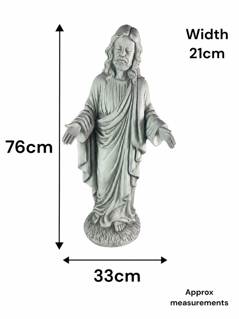 Standing Jesus Christ Or Virgin Mary Detailed Garden Statue Religious Ornament