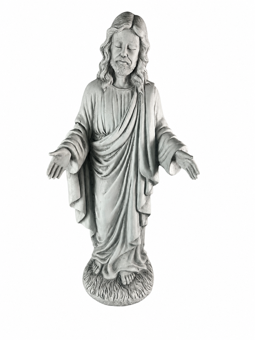 Standing Jesus Christ Or Virgin Mary Detailed Garden Statue Religious Ornament