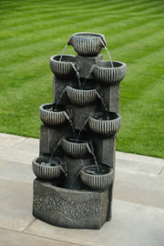 Sparkling Jugs Water Feature Cascading Garden Light Up LED Outdoor Decor Gift
