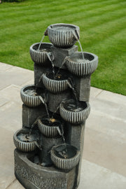 Sparkling Jugs Water Feature Cascading Garden Light Up LED Outdoor Decor Gift