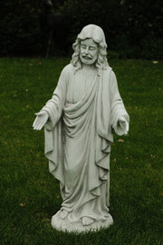 Standing Jesus Christ Or Virgin Mary Detailed Garden Statue Religious Ornament