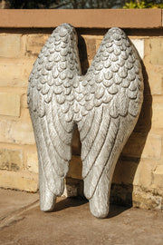 Wall Art Hanging Angel Wings Silver Home Garden Decor Decoration Gift