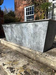 105cm XXL Large Zinc Trough Planter Trough Garden Flowers Plants