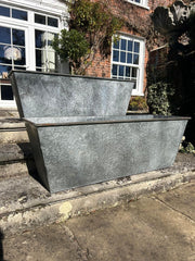 105cm XXL Large Zinc Trough Planter Trough Garden Flowers Plants