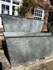 105cm XXL Large Zinc Trough Planter Trough Garden Flowers Plants