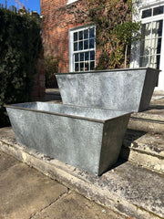105cm XXL Large Zinc Trough Planter Trough Garden Flowers Plants