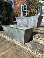 105cm XXL Large Zinc Trough Planter Trough Garden Flowers Plants