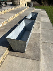 105cm XXL Large Zinc Trough Planter Trough Garden Flowers Plants