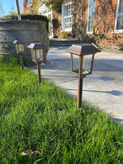 Solar Filament Light With Ground Spike Bronze Effect Garden Decor Decoration