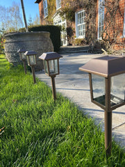 Solar Filament Light With Ground Spike Bronze Effect Garden Decor Decoration