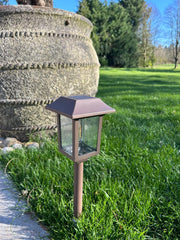 Solar Filament Light With Ground Spike Bronze Effect Garden Decor Decoration