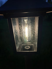 Solar Filament Light With Ground Spike Bronze Effect Garden Decor Decoration