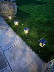 Solar Filament Light With Ground Spike Bronze Effect Garden Decor Decoration