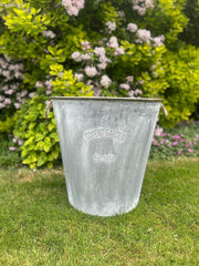 60cm XXL Zinc Round Planter Garden Flowers Trees Plants Pots Set of 2