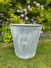 60cm XXL Zinc Round Planter Garden Flowers Trees Plants Pots Set of 2