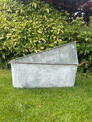 105cm XXL Zinc Planter Garden Flowers Trees Embossed Heritage