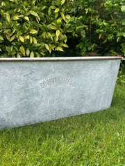 105cm XXL Zinc Planter Garden Flowers Trees Embossed Heritage