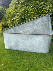 105cm XXL Zinc Planter Garden Flowers Trees Embossed Heritage