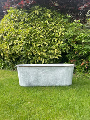 105cm XXL Zinc Planter Garden Flowers Trees Embossed Heritage