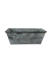 Set Of 2 Bee Zinc Rectangular Garden Planters Plant Herb Pot Embossed