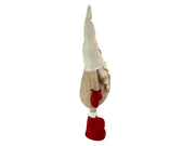 Festive Mr & Mrs Gonk Plush Standing Extendable Legs Xmas Gift Decorations Cream