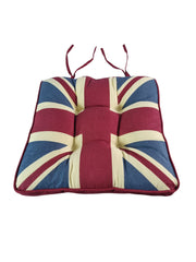 Union Jack UK Box Cushion Seat Pad Kitchen Garden Single Set of 2, 4 or 6 40cm