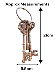 Hanging Keys Cast Iron Garden Vintage Rustic Home Decoration Gift
