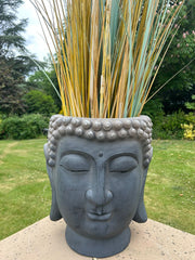Large Buddha Head Garden Stone Effect Pot Planter
