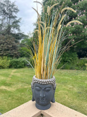 Large Buddha Head Garden Stone Effect Pot Planter