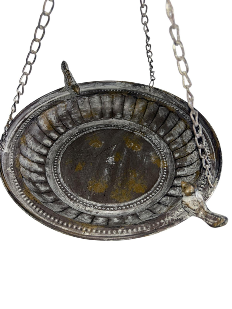 Hanging Classic Bird Bath Water Bowl Seed Nut Feeder Garden Outdoor Decoration